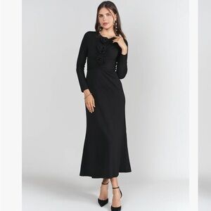 Adina Lv Elegant Black Long Sleeve Dress
(Shanna Dress in Jersey - Black)
